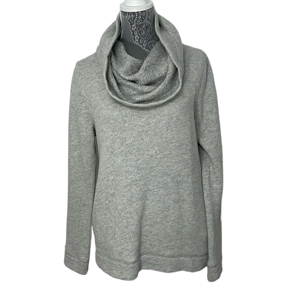 J. Crew Mercantile Women’s Size Large heather grey cowl neck sweater. EUC